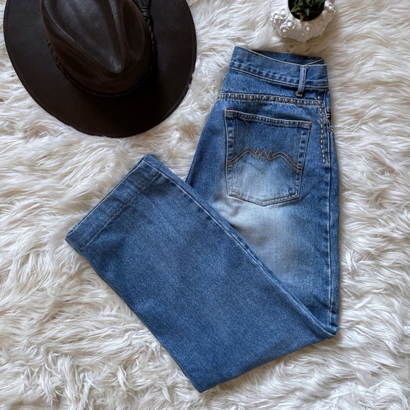 Vintage American Motorcycle Jeans in perfectly worn in condition, Sz 30 - Picture 7 of 15